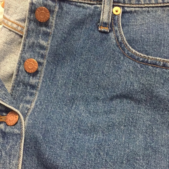 Madewell long button down midi denim skirt - Picture 4 of 6